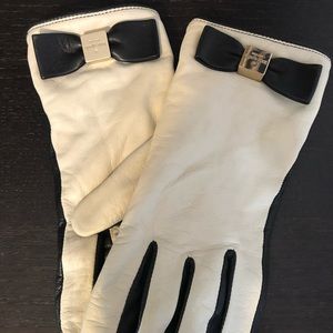Kate Spade color block leather gloves